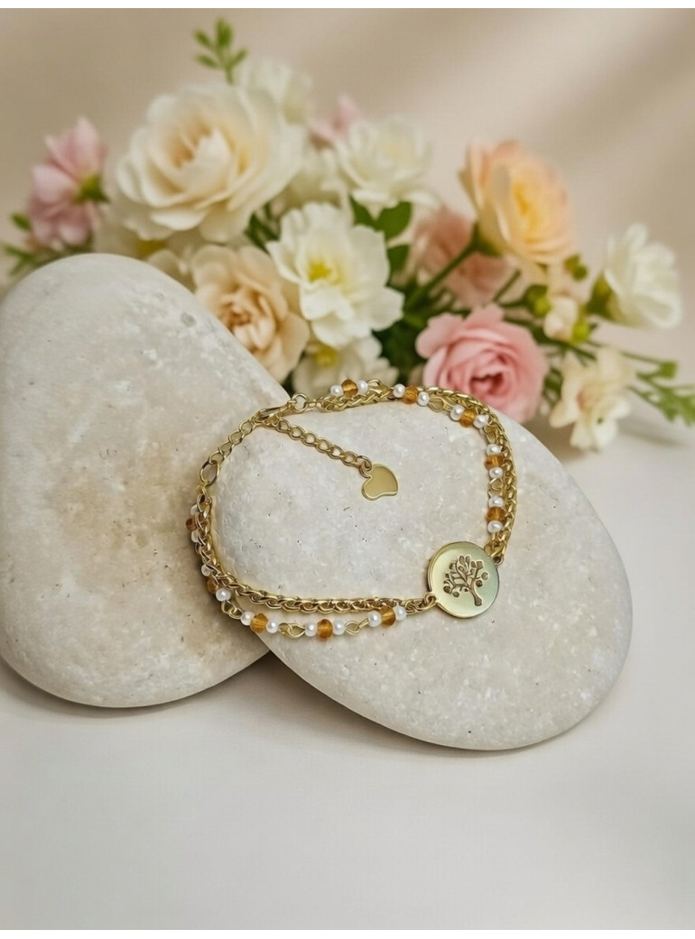 Arbre de vie ambre doré