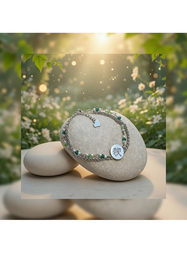 Arbre de vie vert argenté