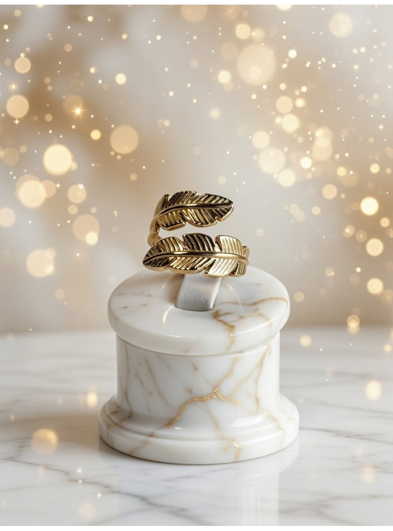Bague Feuille de Laurier Doré