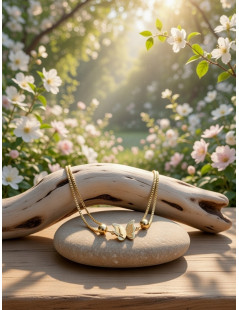 Bracelet de cheville Papillon Or