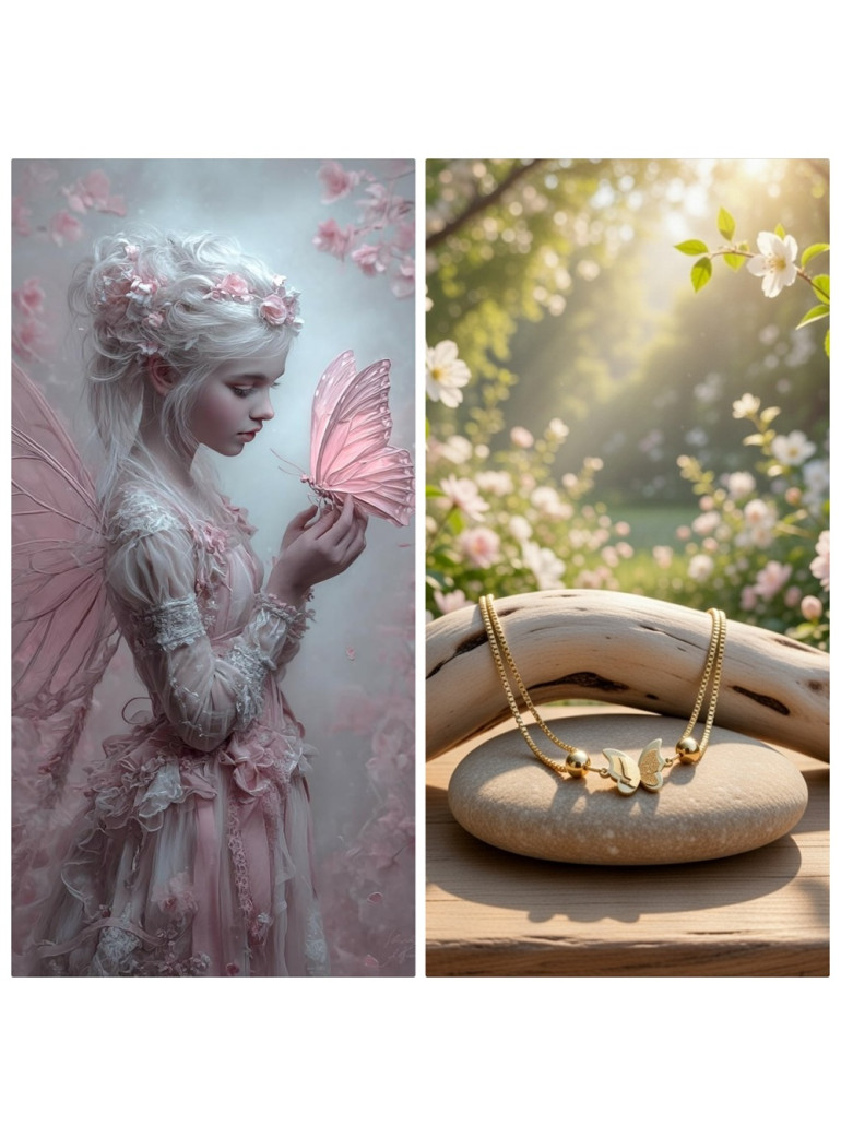 Bracelet de cheville Papillon Or