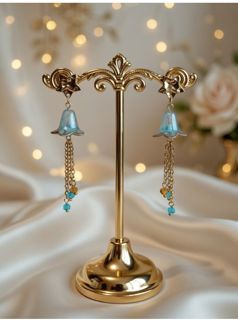 Fée Clochette bleu étoile Or