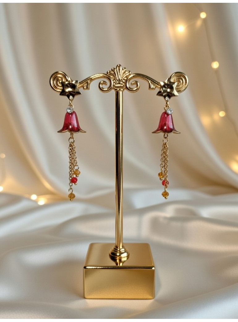 Fée Clochette rouge étoile Or