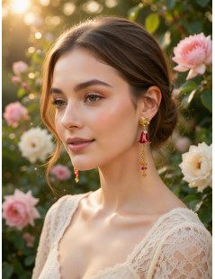 Fée Clochette rouge étoile Or