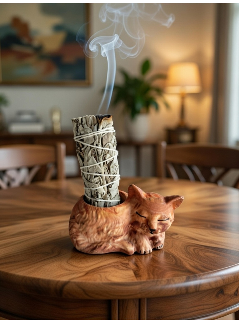 Porte fagot Sauge chat roux